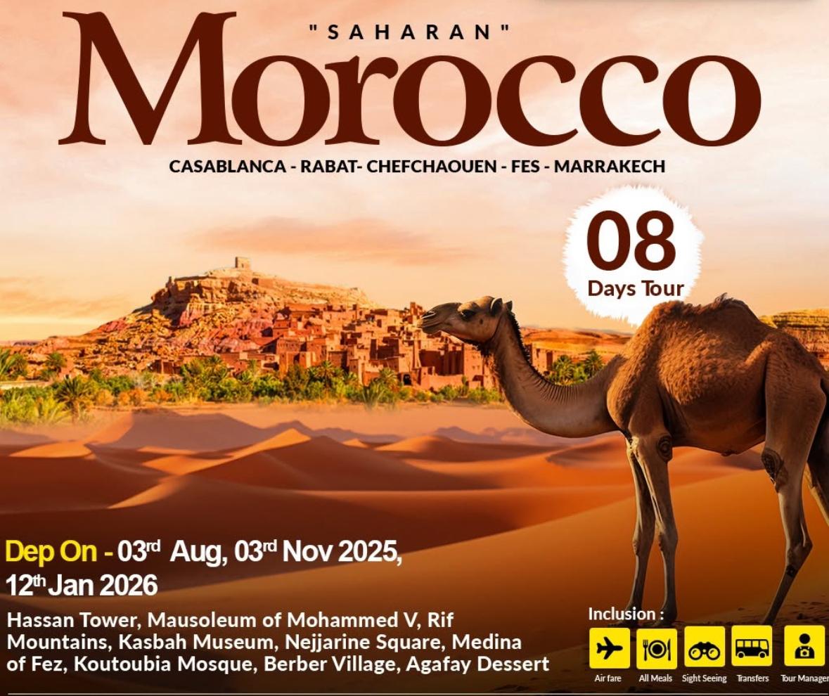 SAHRAN MOROCCO TOUR 8DAYS TOUR