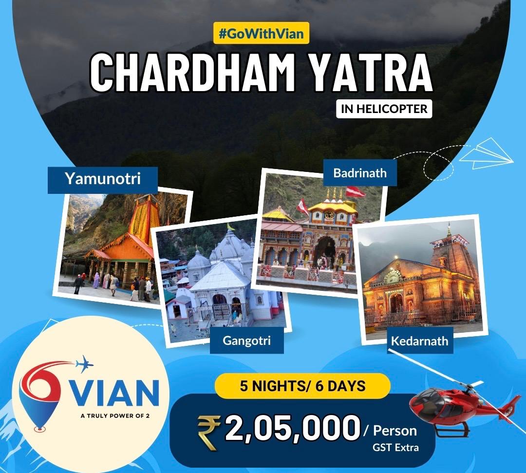 CHARDHAM YATRA IN HELICOPTER  5N/6D