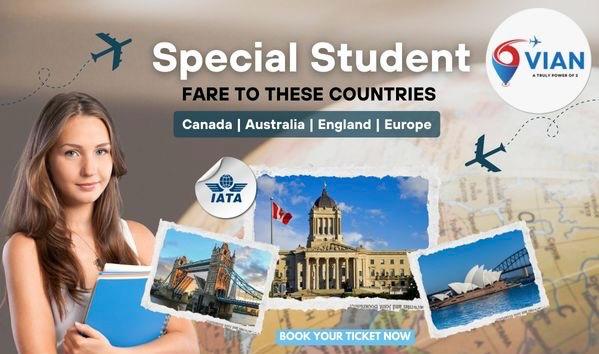 SPECIAL STUDENT FAR̥E TO THESE COUNTRIES
