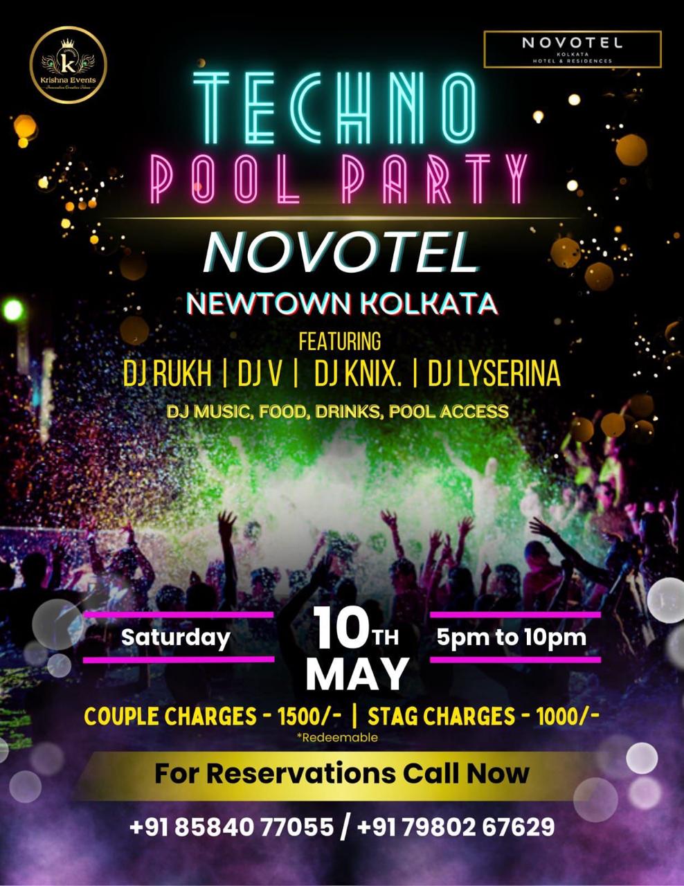 TECHNO POOL PARTY NOVOTEL NEWTOWN KOLKATA
