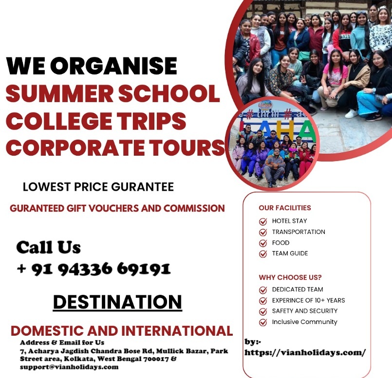 WE ORGANISE SUMMER SCHOOL COLLEGE TRIPS  CORPORATE TOURS