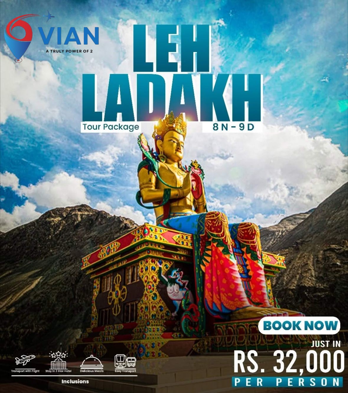 LEH LADAKH TOUR PACKAGE 8N/9D